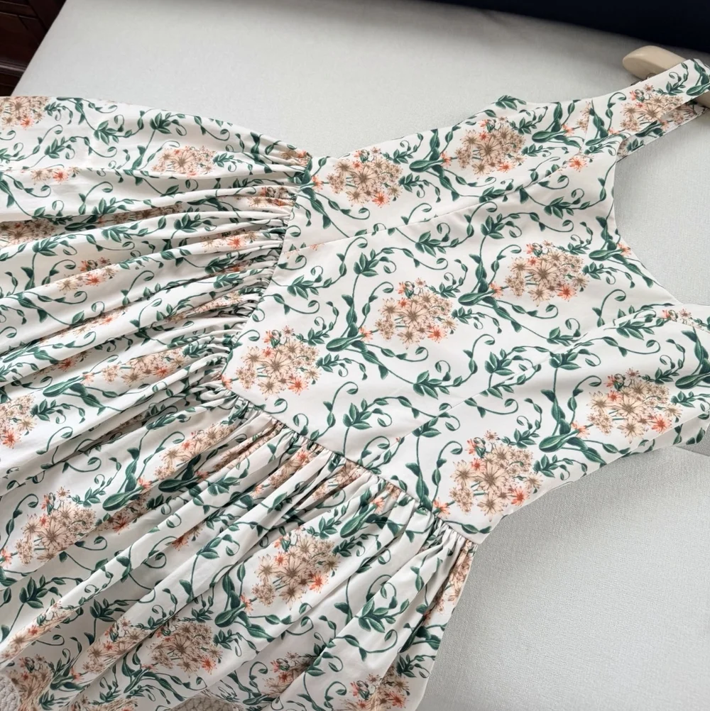 AGUA BY AGUA BENDITA Pluma floral corset cotton dress - Picture 10 of 13